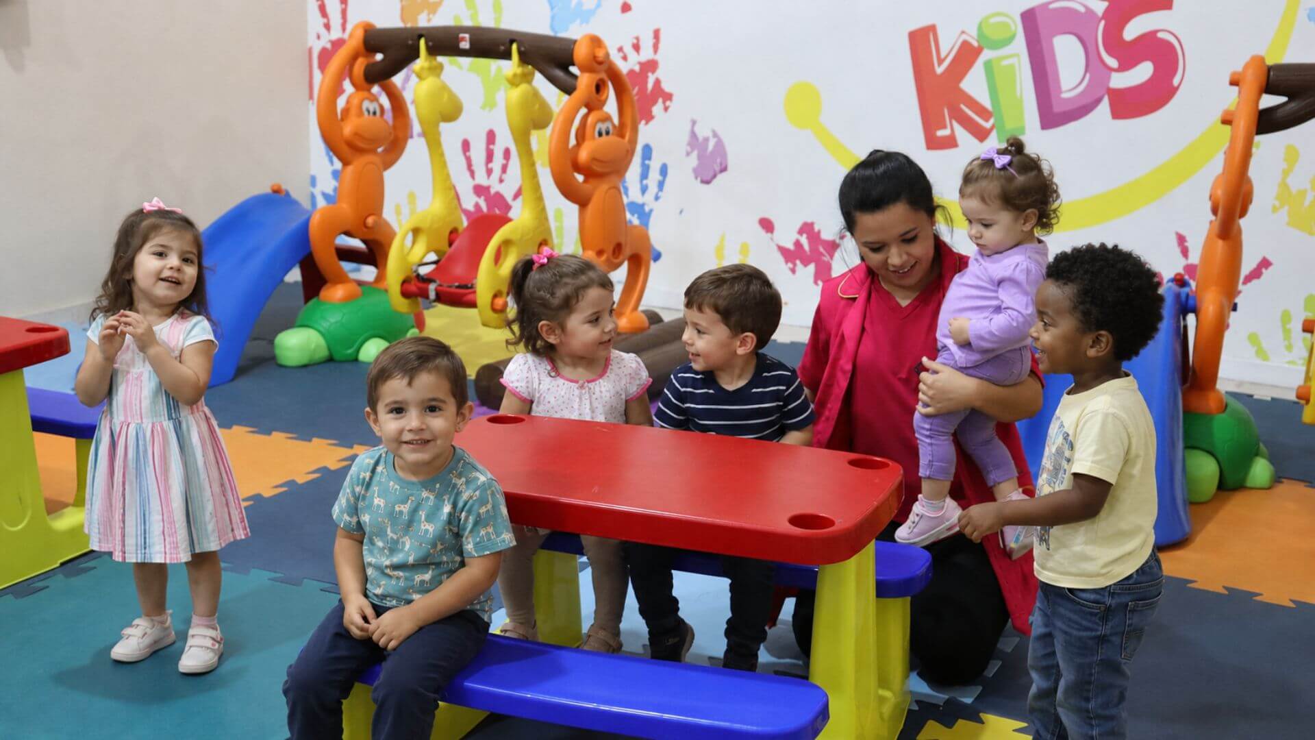 Ambiente preparado para as crianças